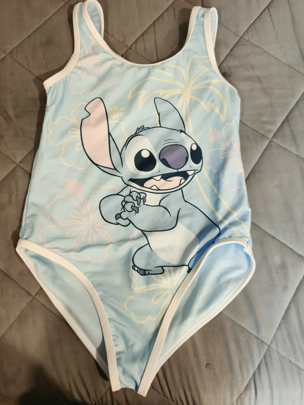 Disney Light Blue and White Stitch Swimwear